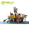 Popular Large Pirate Ship Slide Set Outdoor Playground 