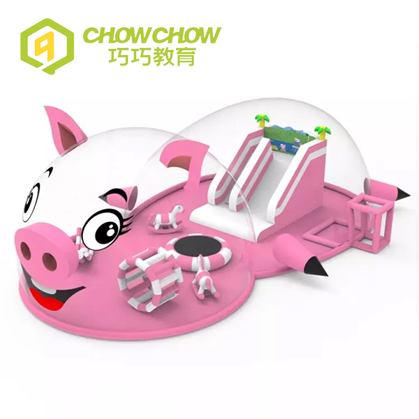 Hot Sale Pink Pig Shape Inflatable Playground Transparent Kids Inflatable Bubble House