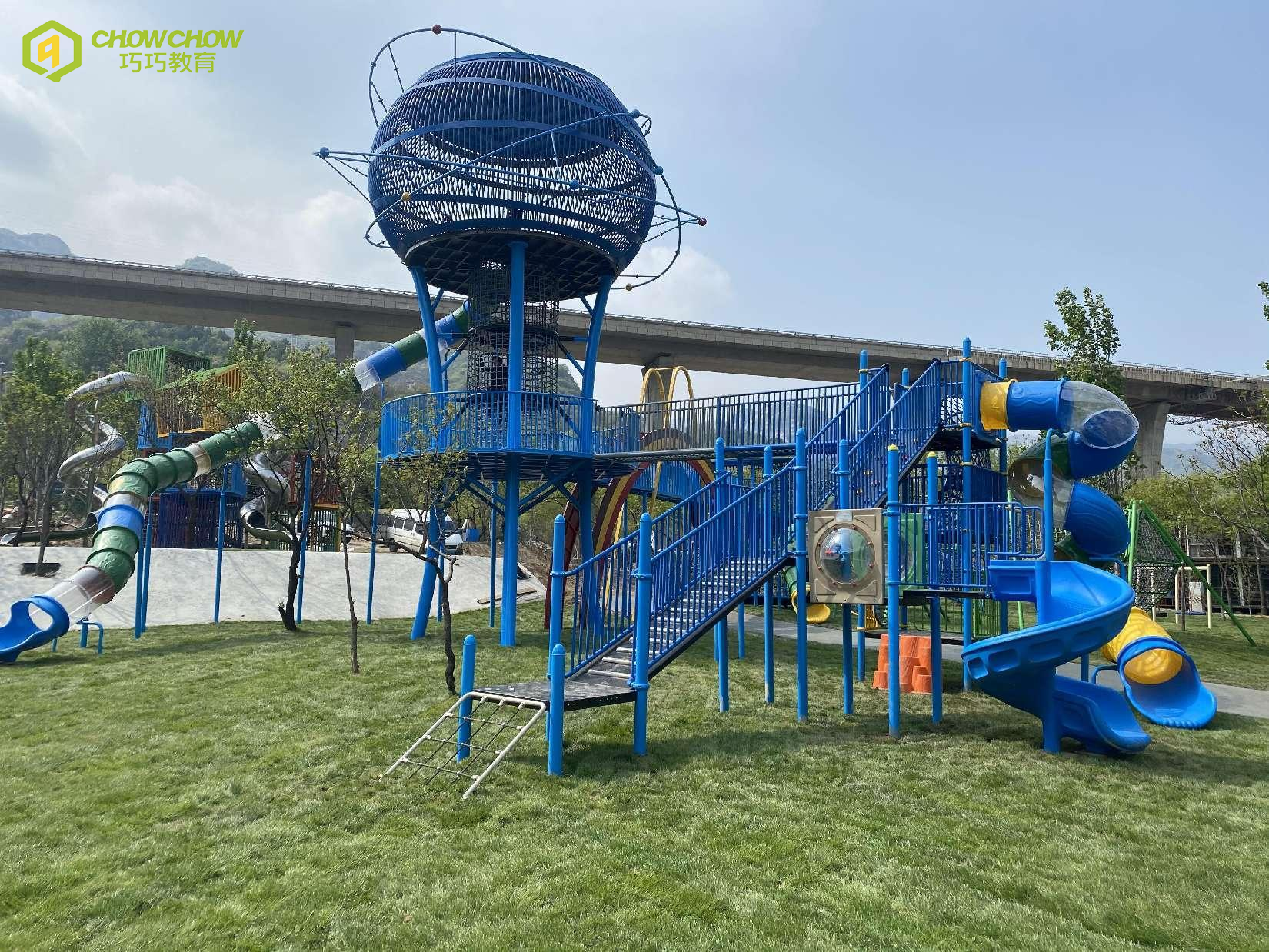 Manufacturer supply outdoor custom children stainless steel slide playground outdoor with Climbing