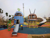 Qiao Qiao latest customized robot model outdoor slide plastic playground equipment with climbing