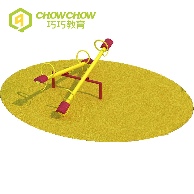 Low price kids galvanized steel two-Seater seesaw in playground