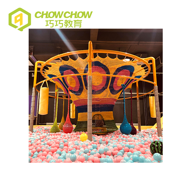 Qiaoqiao Colorful Climbing Rope Net Rainbow Crochet Net Playground for Kids