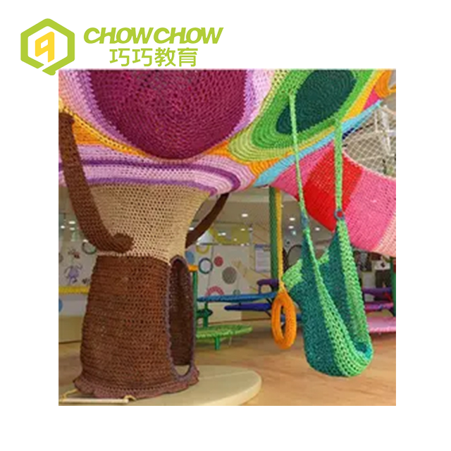 Qiaoqiao Kid Rainbow Crochet Climbing Nets for Indoor Playground