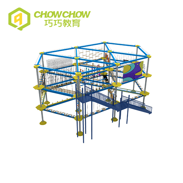 Qiaoqiao High Rope Course Kids Obstacle Amusement Equipment
