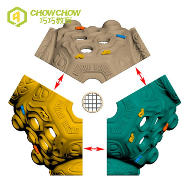 Qiao Qiao Children Outdoor Climbing net Ball Toys Outdoor School Rock Climbing Plastic Ball Kids Playground Equipment for Park