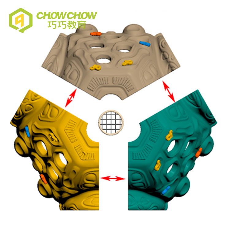 Qiao Qiao Children Outdoor Climbing net Ball Toys Outdoor School Rock Climbing Plastic Ball Kids Playground Equipment for Park