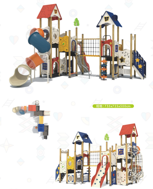 New materials for outdoor playground technical plastic wood (4)