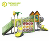QiaoQiao Commercial Outdoor amusement park Equipment custom kids tree house with spiral Slides Kids play Outdoor Playgrounds set
