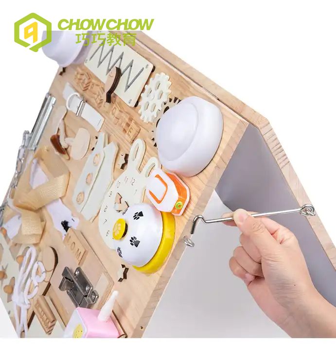 Early Educational Multifunction Learning Toy Montessori Kids Training Busy Board
