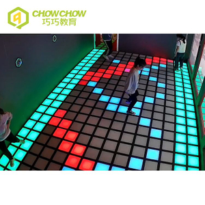 QiaoQiao indoor amusement park playground kids Activate Game Led Floor tile with breakthrough games interactive floor light game