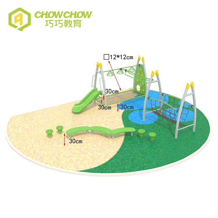 QiaoQiao Playground Kindergarten Equipment Outdoor Garden Kid Children Climb Net Ladder Swing Sets