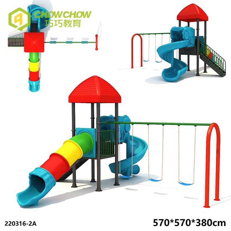 Factory Commercial Plastic Kids play game Outdoor Sports Activity Field Playground Equipment Slide Sets