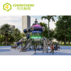 Kids Spacecraft Themed Large Lighted Outdoor Playground Equipment for Sale