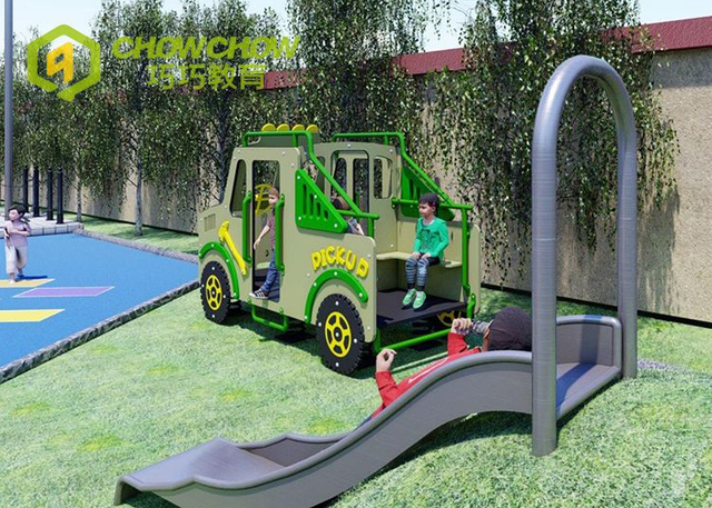 Qiaoqiao kids shaking toys kindergarten rocking rider playgrounds Car jumping Spring Rocker Playground for balance training
