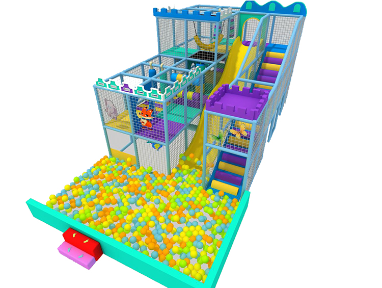 Qiaoqiao small daycare zone for shopping mall playground equipment indoor soft play toys slide sandbox for kids