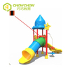 Qiaoqiao commercial small playground equipment for kids outdoor playground plastic slide
