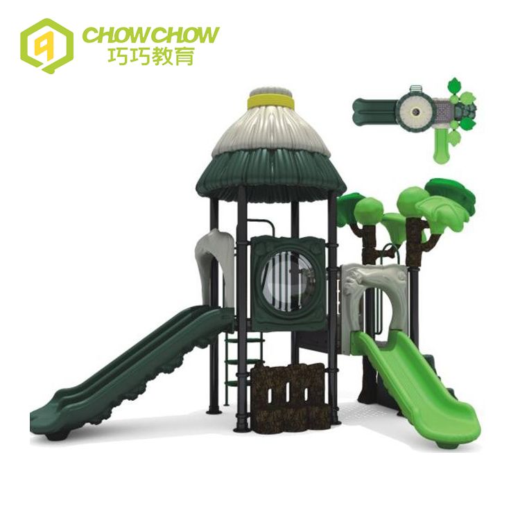 QiaoQiao baby commercial playground outdoor kids small toys home playground equipment play set with plastic slide for children
