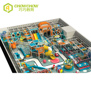 QiaoQiao kids play center area indoor baby slides plastic equipment set small indoor playground castle for children