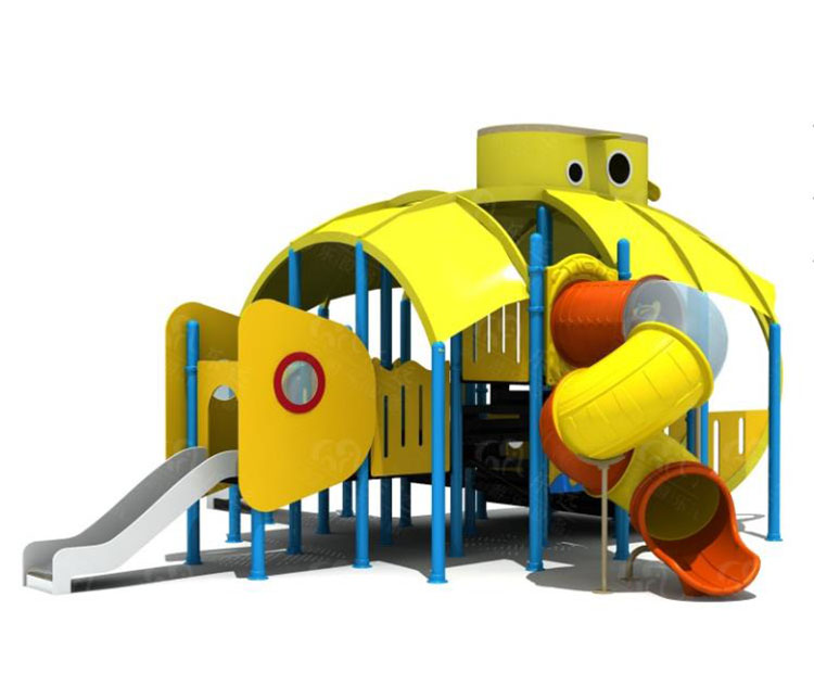 Qiao Qiao children playground equipment submarine shape outdoor kids climb games multi function combined slide play sets