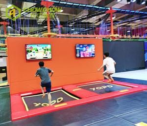QiaoQiao Indoor amusement equipment Trampoline Park AR wall Games play system interactive trampoline projection jumping game