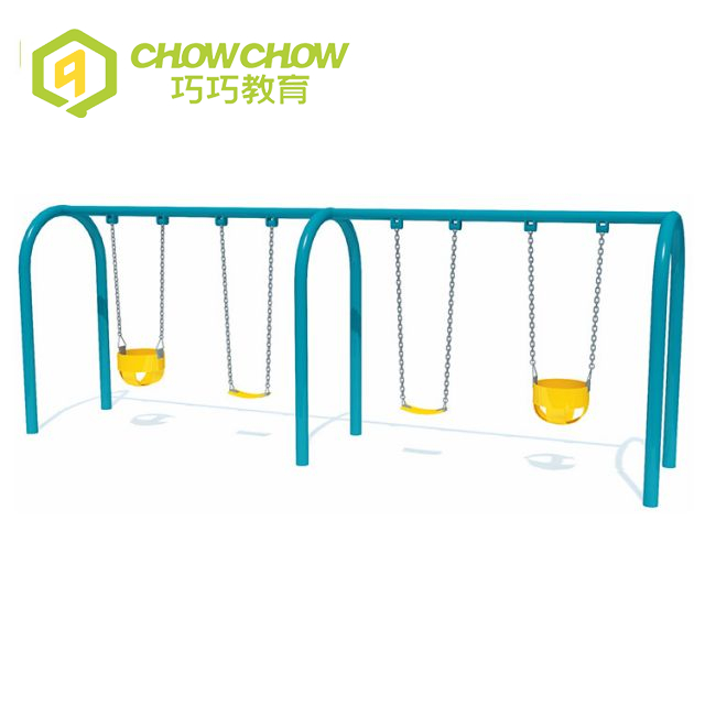 Qiaoqiao High Quality Outdoor Playground Four Swing for Sell