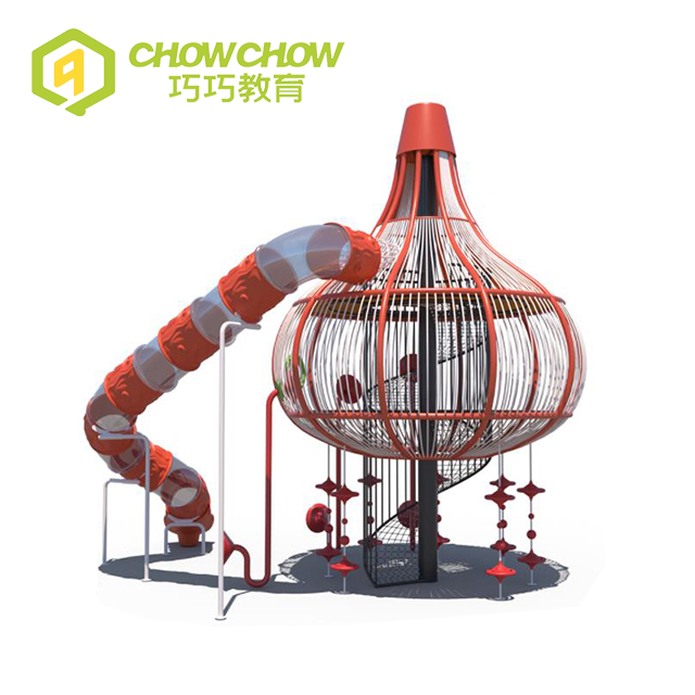 Qiao Qiao Manufacture children play toys plastic slide amusement equipment children playground outdoor for kids park