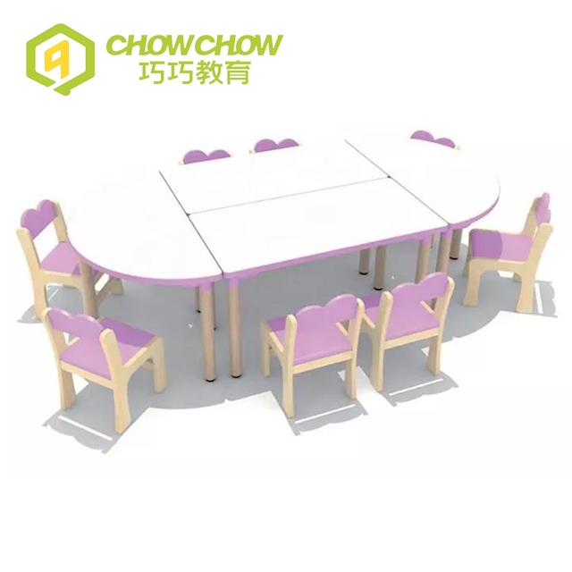 Kindergarten Kids Furniture Wooden Tables Chairs Set