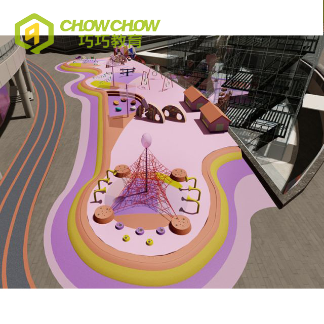 Qiao Qiao Customized outside Outdoor Playground Equipment Project Case for Shopping Mall