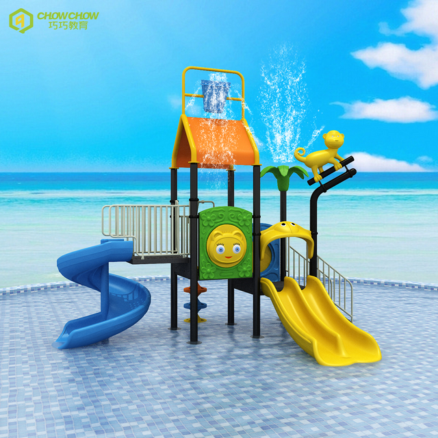 children water park equipments outdoor playground metal tube plastic slide water Kids slide with kids