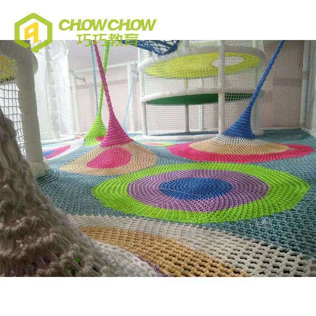 Qiaoqiao Kid Rainbow Crochet Climbing Nets for Indoor Playground