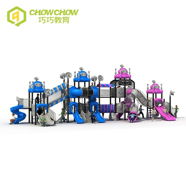 QiaoQiao commercial amusement theme park children playground Adventure Park Kids Fitness Play Equipment Outdoor Playground slide