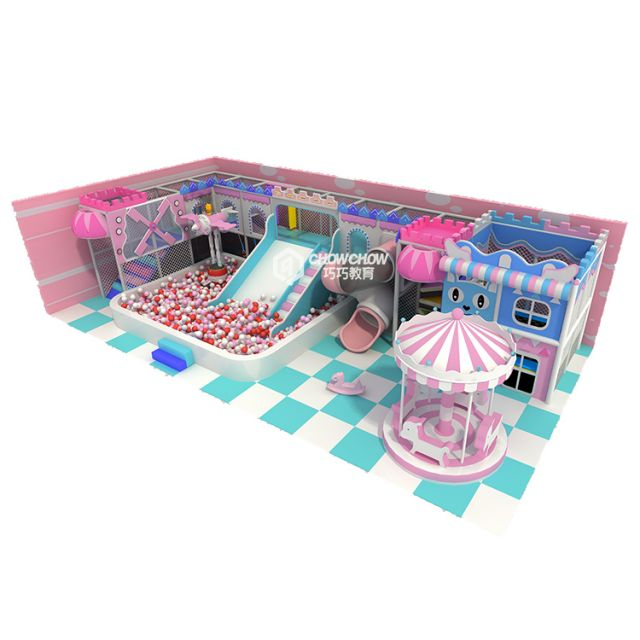 Qiaoqiao Commercial Kids Small Indoor Playground Pink Theme Equipment For Sale