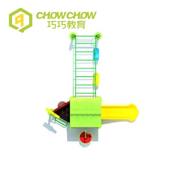 Qiaoqiao High Quality Outdoor Playground Equipment Plastic Slide with Swing for Preschool