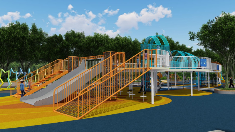 What should we pay attention to when designing a children's playground (2)