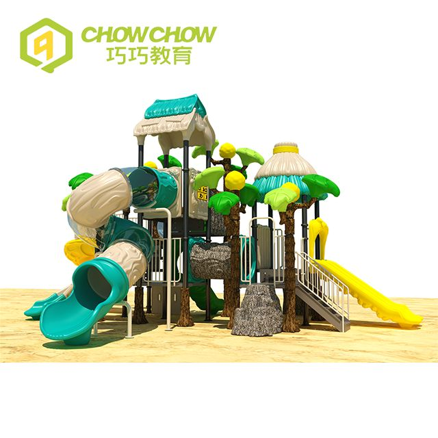 Qiao Qiao Commercial Children Plastic Slide Playground Equipment Outdoor Play Sets for Kids