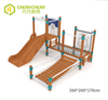 Qiaoqiao outdoor children physical training play set toys kids wood gym sensory playground equipment customized for kindergarten
