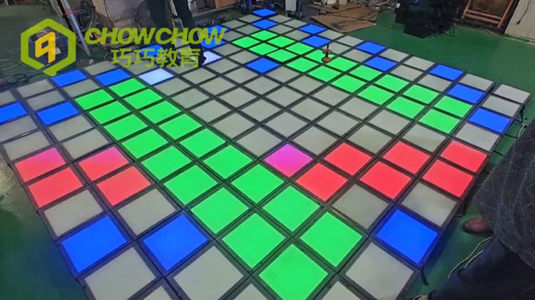 QiaoQiao indoor amusement park playground kids Activate Game Led Floor tile with breakthrough games interactive floor light game