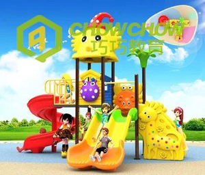 QiaoQiao castle style plastic slide outdoor playground children outdoor playground equipment slide for kids