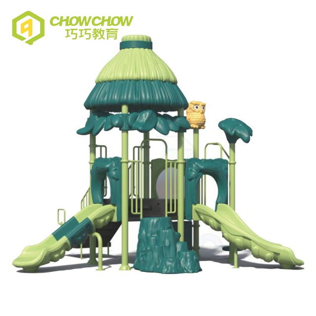 QiaoQiao baby commercial playground outdoor kids small toys home playground equipment play set with plastic slide for children