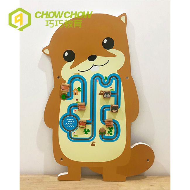 Early Education Little Beaver Interactive Wooden Wall Game Toys for Sale