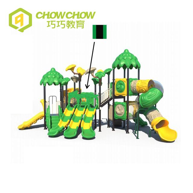 Qiaoqiao Outdoor Children's Outdoor Playgrounds Big EPDM Plastic Slide Set