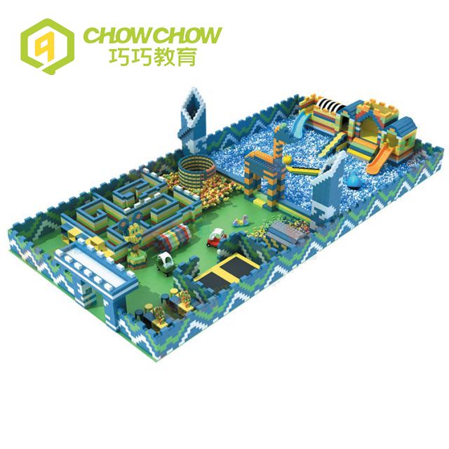 Qiaoqiao Commercial Customized Colorful Epp Building Blocks Indoor Playground For Shopping Mall