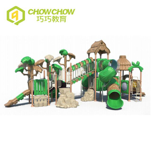 Qiaoqiao Big Old-growth Forest Theme Playground Slide Set for Outdoor Equipment