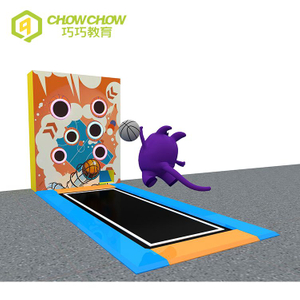 QiaoQiao indoor amusement park interactive basketball activities trampoline sports park jump game playground equipment for kids