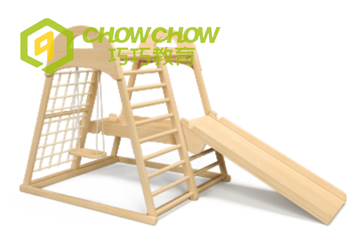 Factory quality Customize foldable wooden climbing frame wooden slide Indoor children's toy set