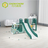 Kindergarten Plastic Bus Slide Combined Swing Sets for Kids