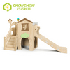 QiaoQiao New Design Wooden Indoor Wood Playground Slide For Kindergarten