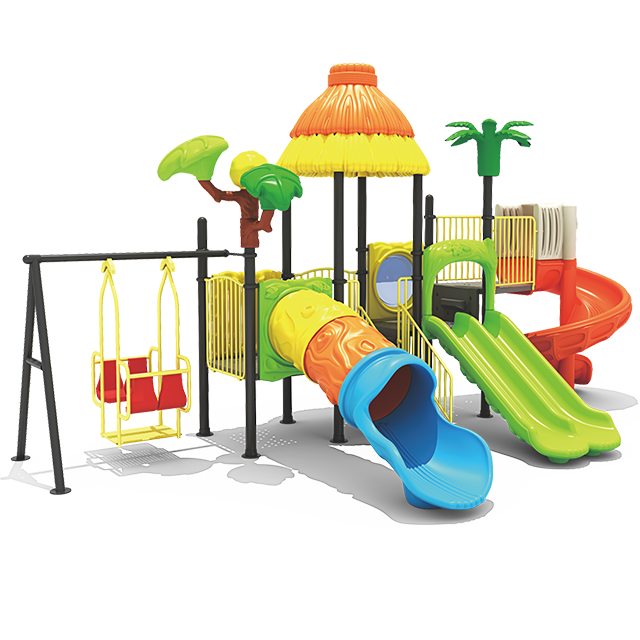 Qiaoqiao Outdoor Plastic Swing Sets Playground Outdoor Kids And Slide for Sale