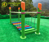 QiaoQiao adventure fitness equipment plastic wobble bridge daycare sensory exercise play balance bridge swing beam for kids