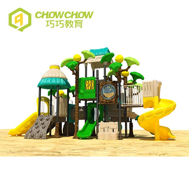 Qiao Qiao Commercial Children Plastic Slide Playground Equipment Outdoor Play Sets for Kids